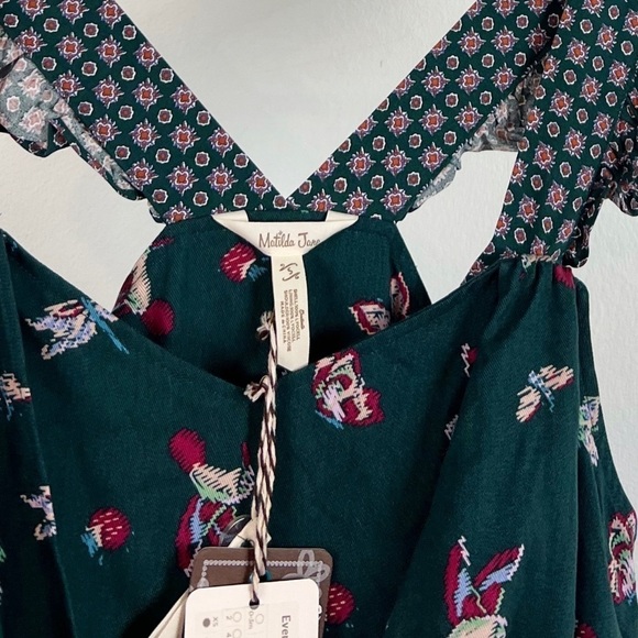 NWT Matilda Jane Evergreen Dream Floral Ruffle Tie Front Jumpsuit - Picture 5 of 6